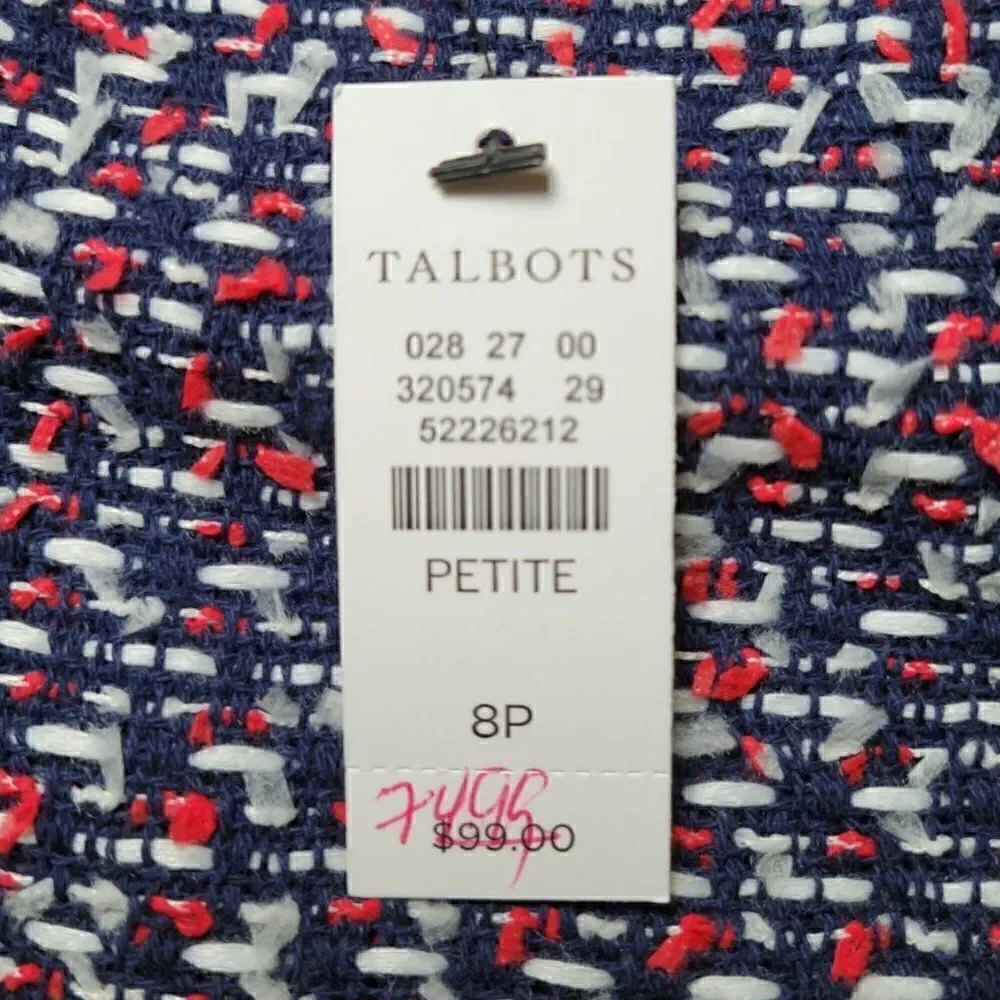 Talbots Textured Knee Length Pencil Skirt Sz 8P